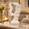 Face Sculpture Book Stack - Abstract Modern Decor
