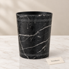 Premium Marble Print Tissue Box & Dustbin - Black and White