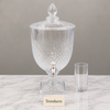 Brilliant Glass Juice Dispenser - Fine Crosshatch Cut