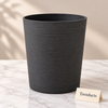 Luxury Texture Tissue Box & Dustbin - Charcoal Ribbed