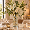 Gold Foil Cylinder Glass Vase