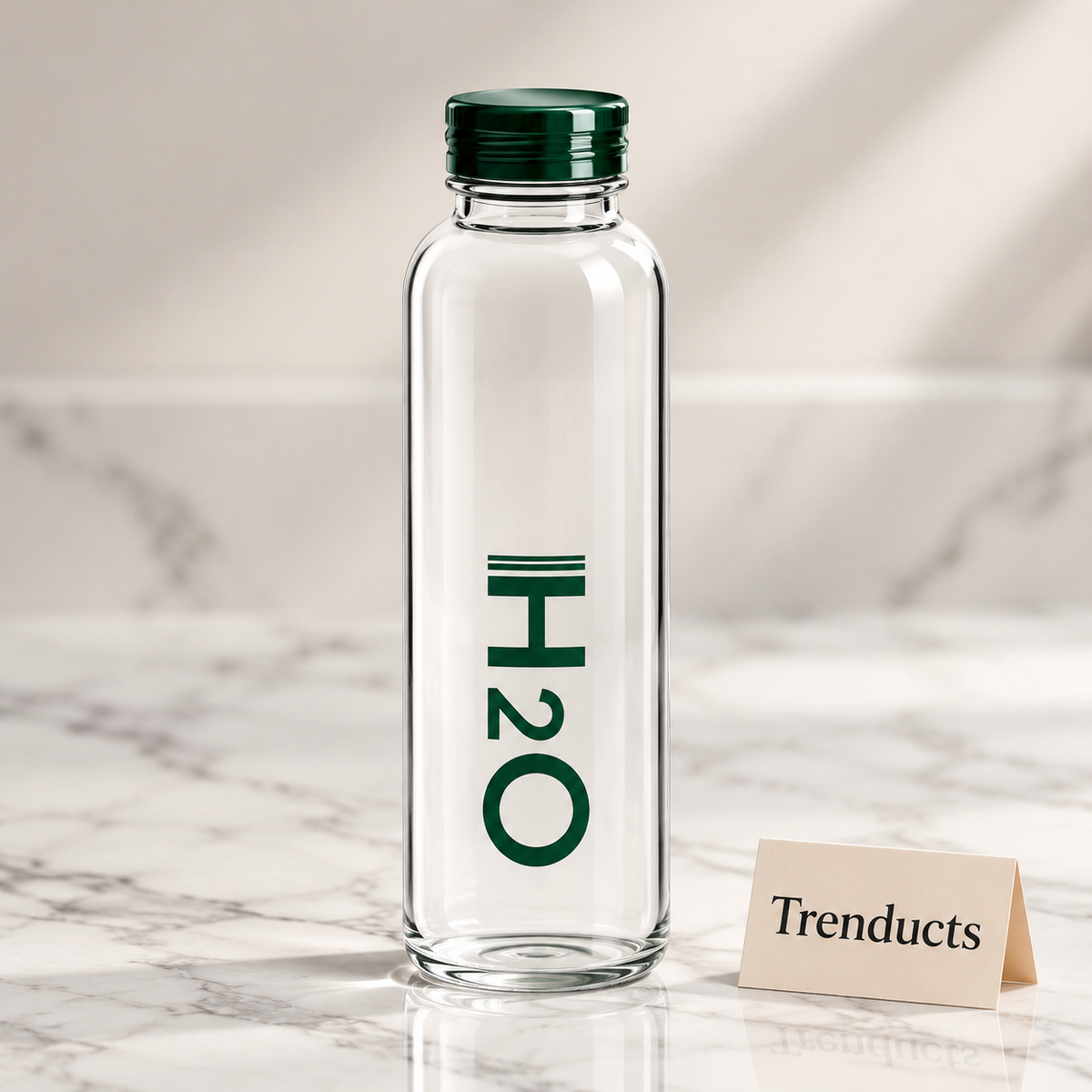 Danny Home H2O Glass Drinks Bottle 750ml - Colour Cap