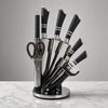 Unique Stainless Steel Knife Set with Rotating Stand