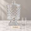 Brilliant Glass Juice Dispenser - Diamond Lattice