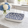 Danny Home Ceramic Baking Dish - Blue Floral Print