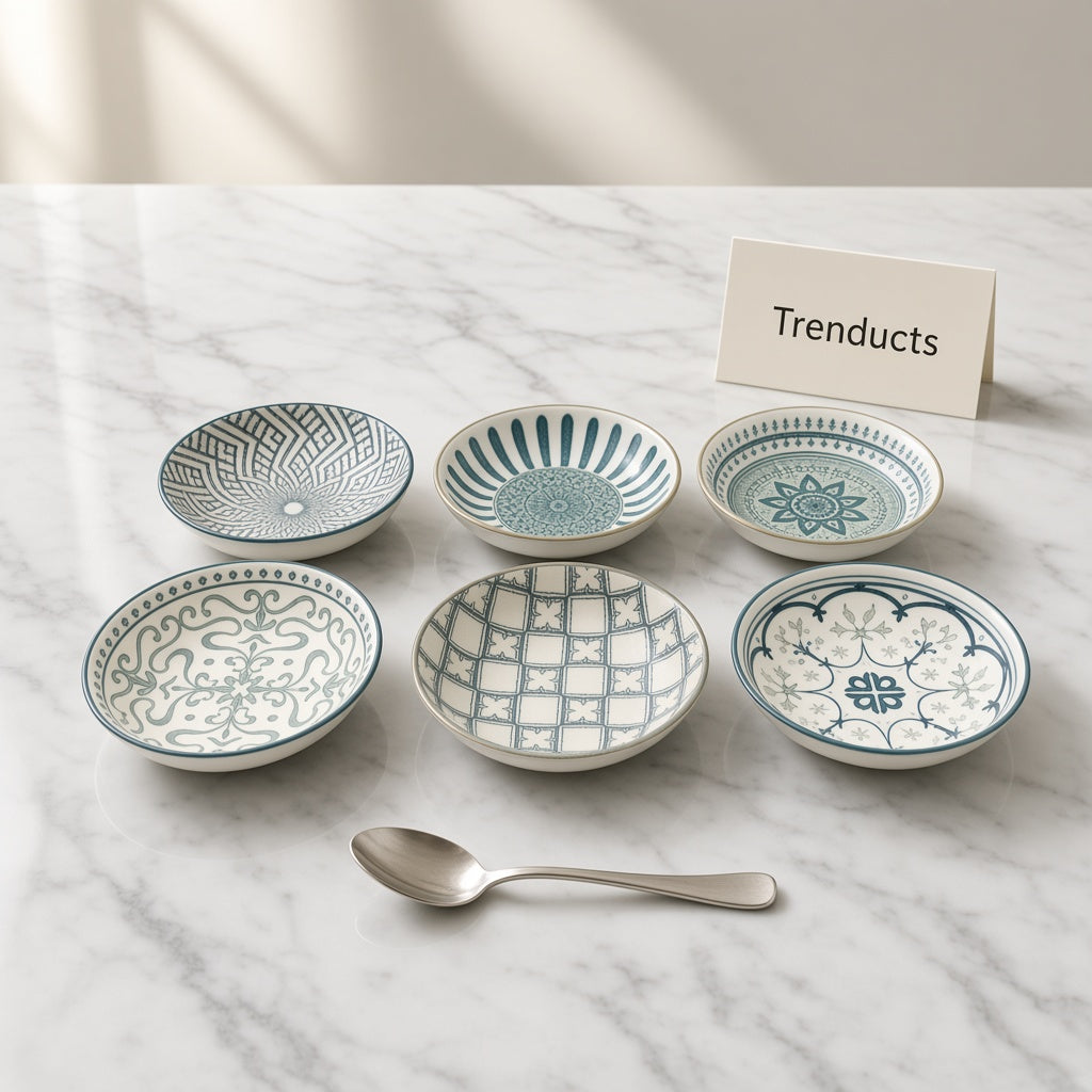 Danny Home Porcelain Dish Set 6 Pieces - Patterned
