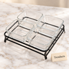 Danny Home 4 Section Glass Snack Set - Metal Stand