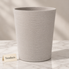 Woven Tissue Box & Dustbin - Light Grey Fine Weave