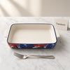 Danny Home Ceramic Baking Dish - Rectangular Blue Floral