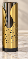 Metal Vase - Gold & Black Leaf Cutout, Small and Big