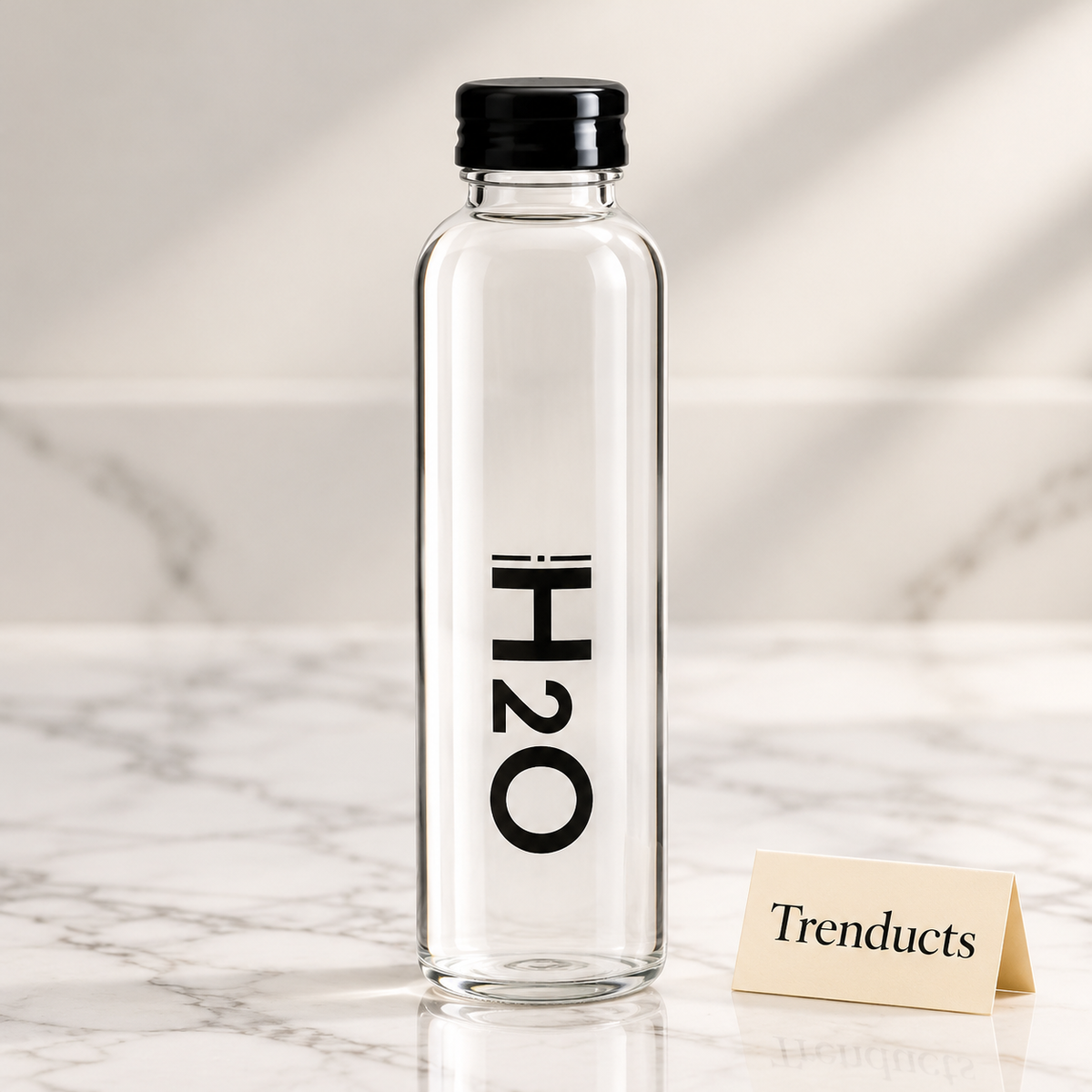 Danny Home H2O Glass Drinks Bottle 750ml - Colour Cap