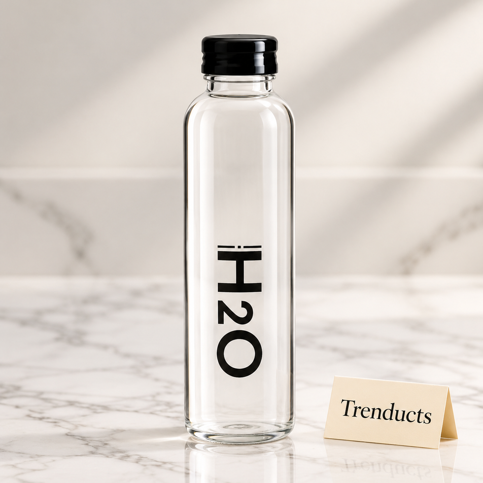 Danny Home H2O Glass Drinks Bottle 750ml - Colour Cap