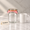 Danny Home Clip Top Jar - Round Glass with Gingham Lid