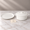 Danny Home Porcelain Casserole with Lid - White
