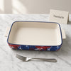 Danny Home Ceramic Baking Dish - Rectangular Blue Floral