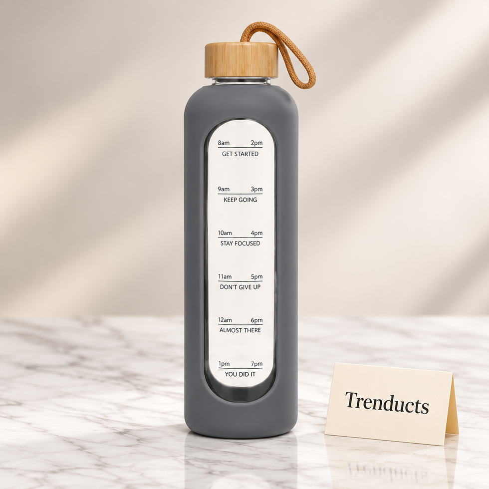 Danny Home Glass Water Bottle 1L - Silicone Sleeve