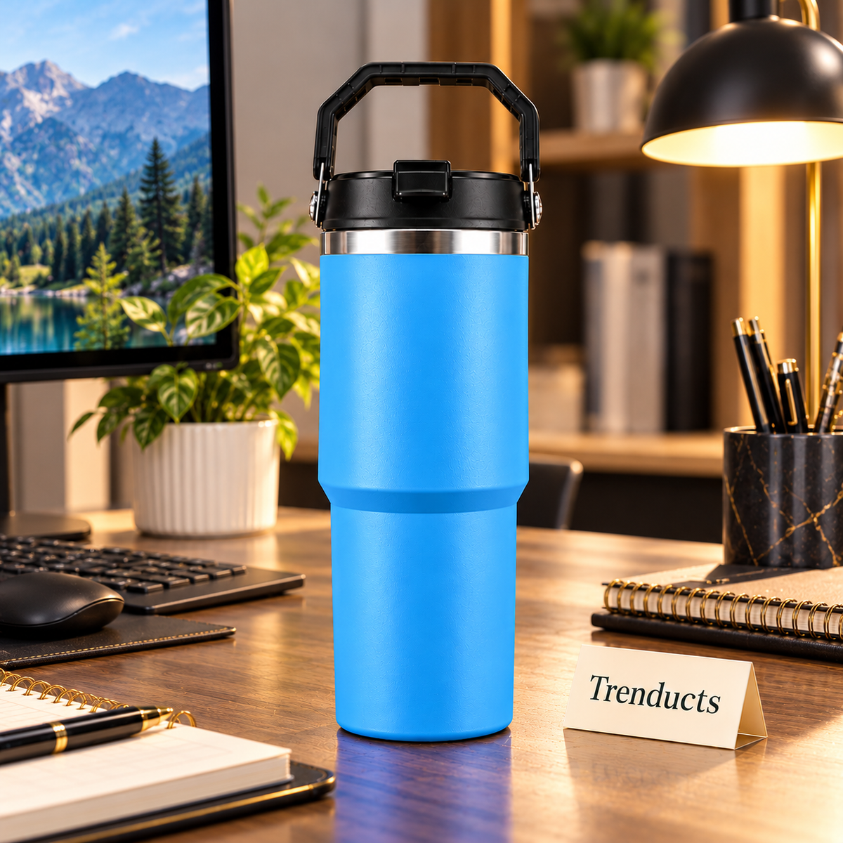 Thermos Cup 30oz - Vacuum Tumbler with Flip Lid, 890 ml