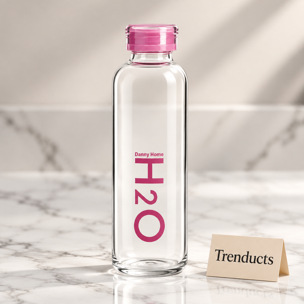 Danny Home H2O Glass Drinks Bottle 750ml - Colour Cap