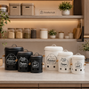 Round Potato Onion & Garlic Canister Set – 3Pcs