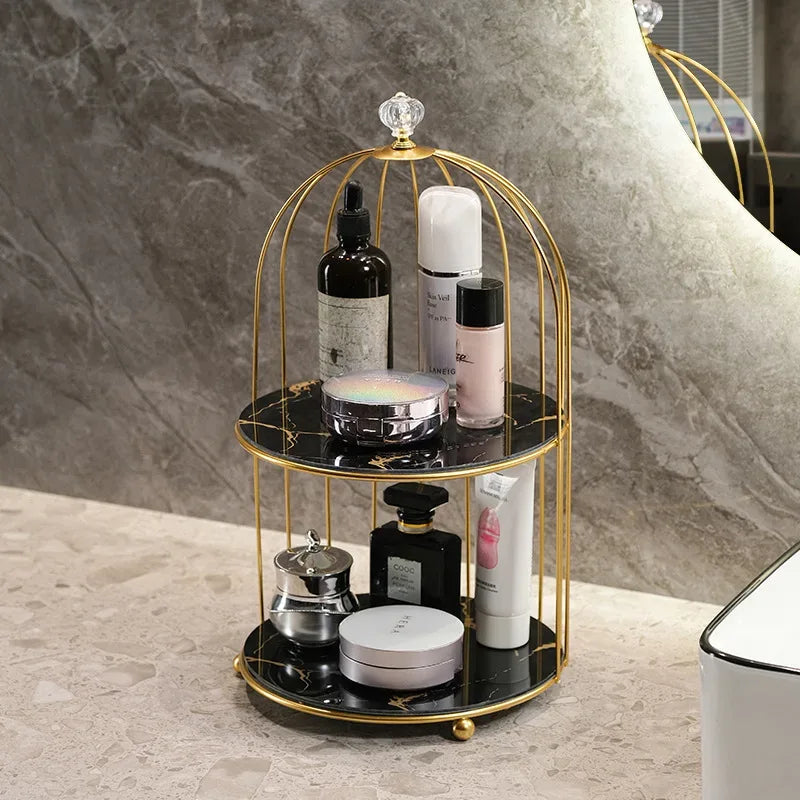 2 Tier Cosmetic Storage Rack with Elegant Design - Clarify.pk