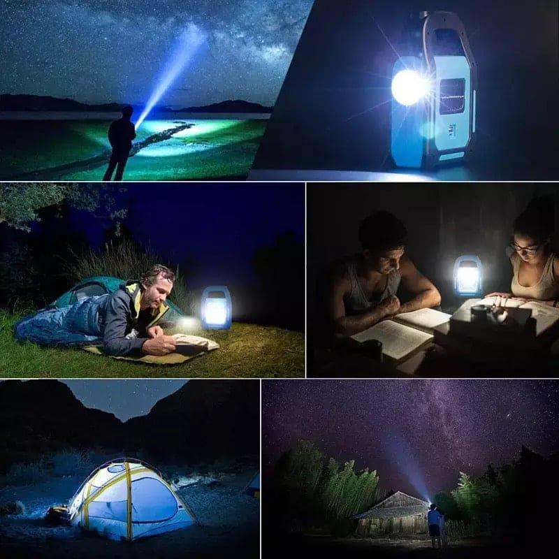 3 in 1 Solar Flashlight with Spotlight - Portable LED Light - Clarify.pk