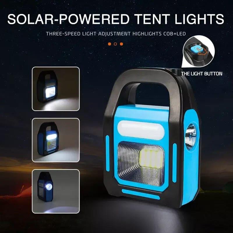 3 in 1 Solar Flashlight with Spotlight - Portable LED Light - Clarify.pk