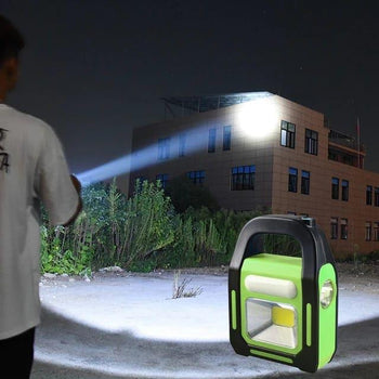 3 in 1 Solar Flashlight with Spotlight - Portable LED Light - Clarify.pk