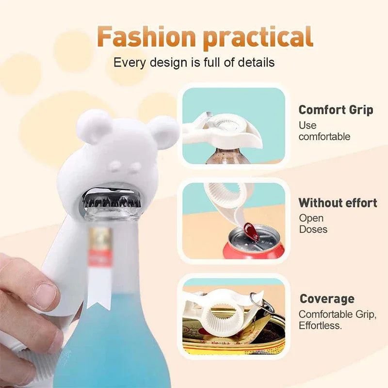 4 in 1 Can and Bottle Opener - Portable Kitchen Tool