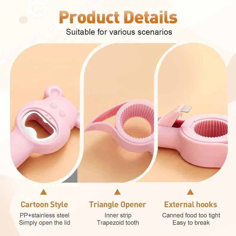 4 in 1 Can and Bottle Opener - Portable Kitchen Tool