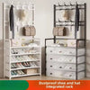 Multi-Functional 4-Layer Shoe and Coat Rack – 77cm Wide Dustproof Organizer
