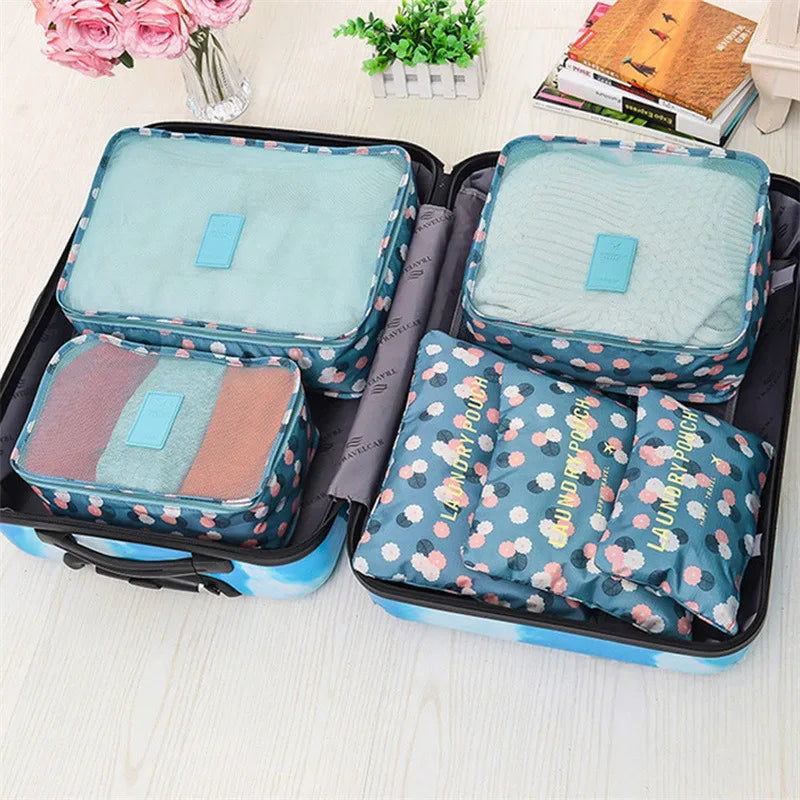 6 Piece Luggage Organizer Set - Travel Storage - Clarify.pk