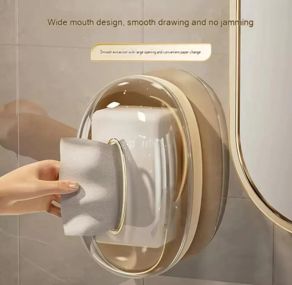 Acrylic Tissue Box Wall-Mounted Holder - Clarify.pk