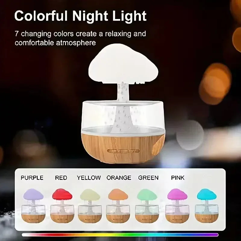 Colorful Mushroom Cloud Humidifier with LED Light