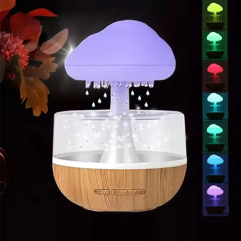 Colorful Mushroom Cloud Humidifier with LED Light