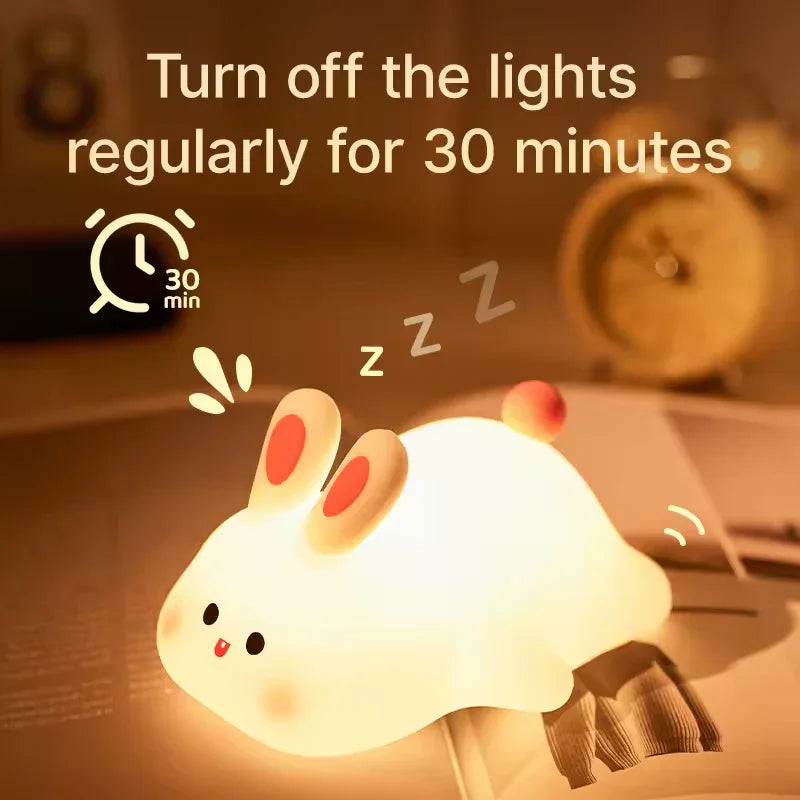 Cute Rabbit Desk Lamp Soft Night Light - Clarify.pk