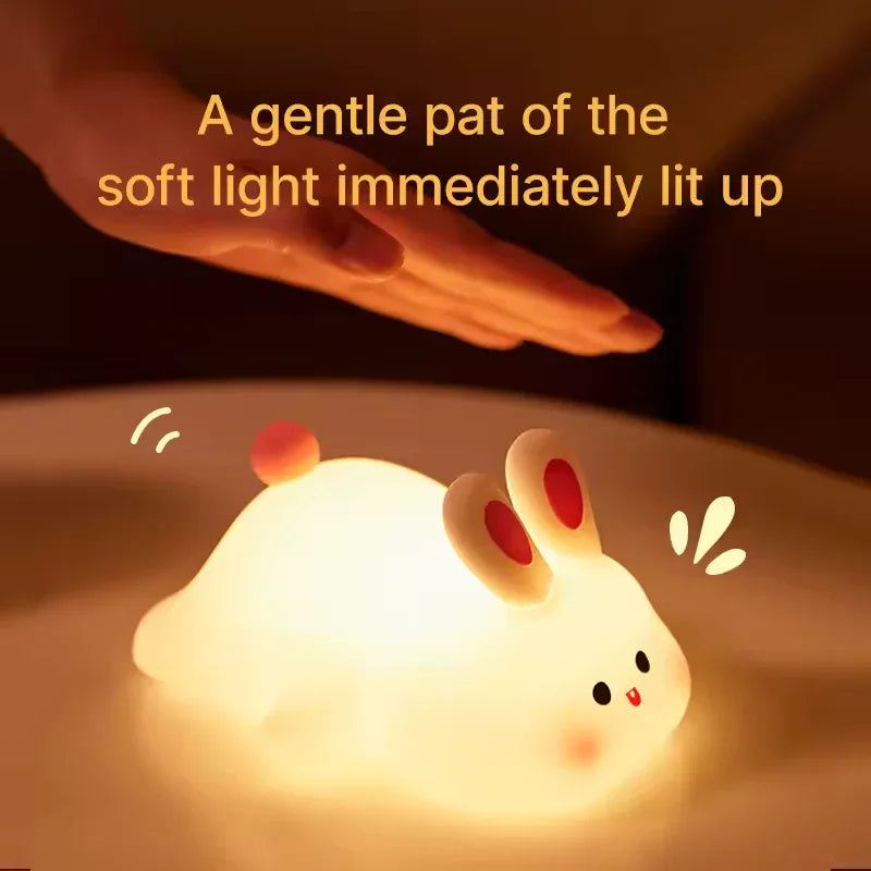 Cute Rabbit Desk Lamp Soft Night Light - Clarify.pk