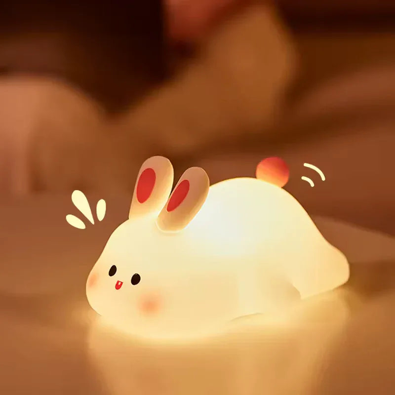 Cute Rabbit Desk Lamp Soft Night Light - Clarify.pk