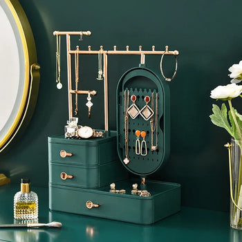 Fashion Jewelry Display Box with Multi-Tier Storage - Clarify.pk