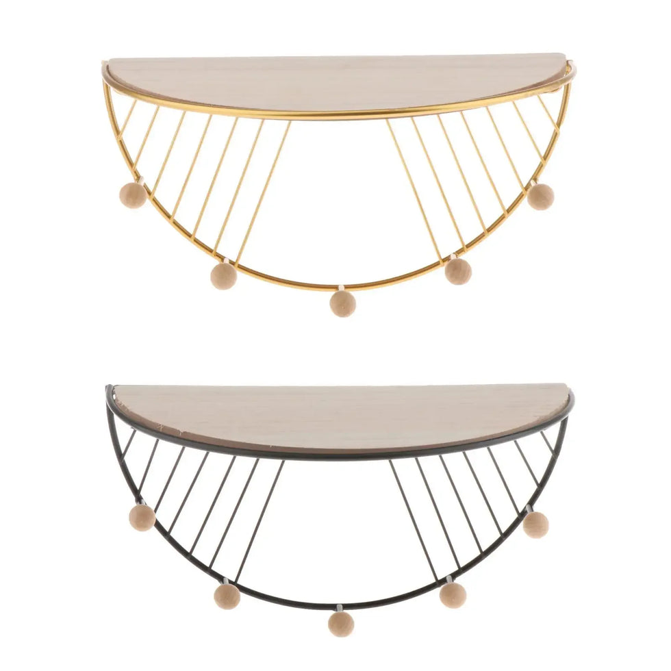 Floating Wall Shelf for Decor with Hooks