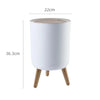 Modern Wooden Dustbin with Odor Seal - Clarify.pk