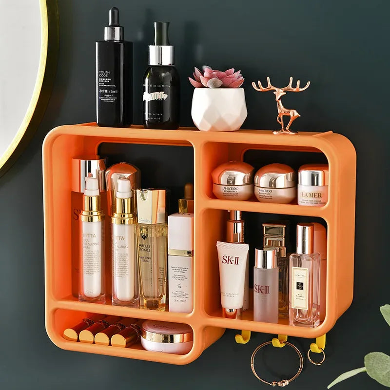 Wall Mounted Cosmetic Organizer - Space Saving Storage