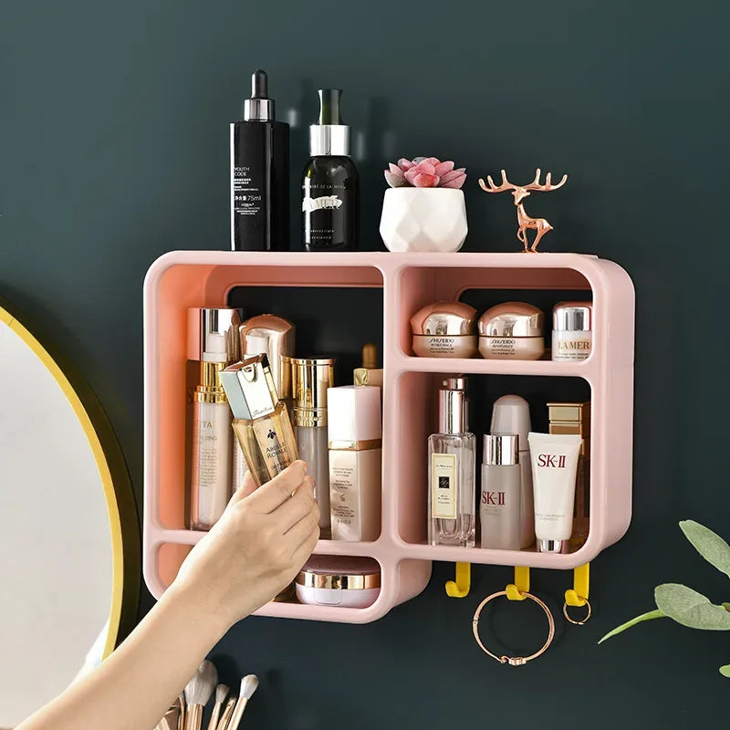Wall Mounted Cosmetic Organizer - Space Saving Storage