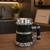 Vikings Barrel Mug – Black & Silver 500ml