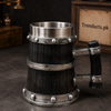 Vikings Barrel Mug – Black & Silver 500ml