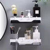 Wall-Mounted Bathroom Shelf with Storage Hooks - Clarify.pk