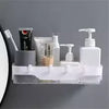 Wall-Mounted Bathroom Shelf with Storage Hooks - Clarify.pk