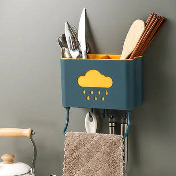 Wall Mounted Kitchen Organizer with Towel Rack - Clarify.pk
