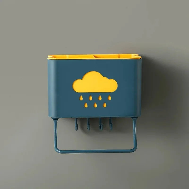 Wall Mounted Kitchen Organizer with Towel Rack - Clarify.pk