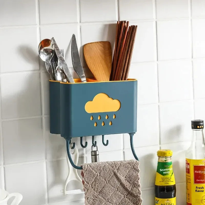 Wall Mounted Kitchen Organizer with Towel Rack - Clarify.pk