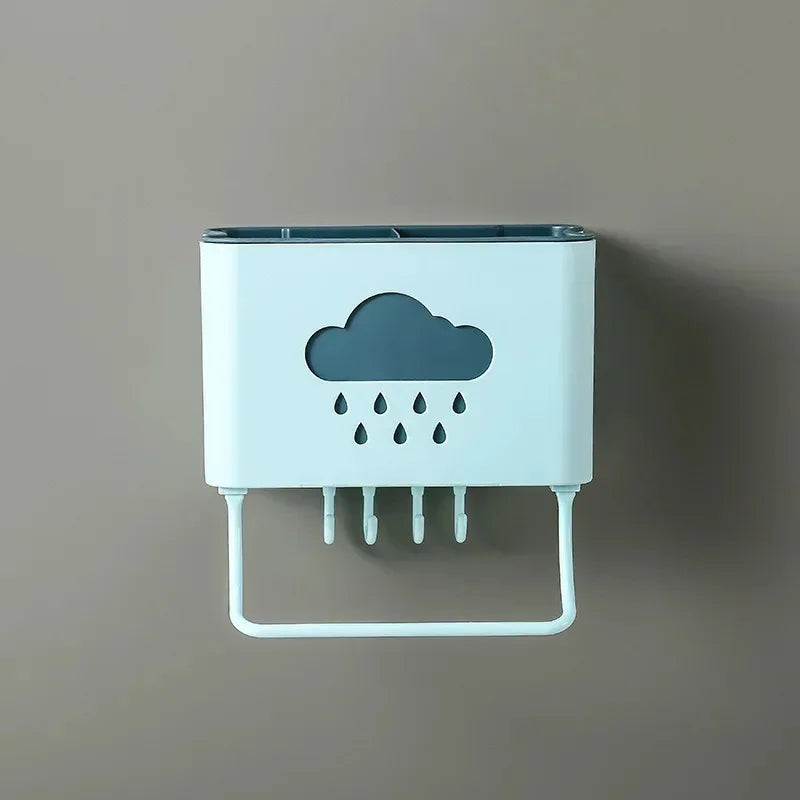 Wall Mounted Kitchen Organizer with Towel Rack - Clarify.pk